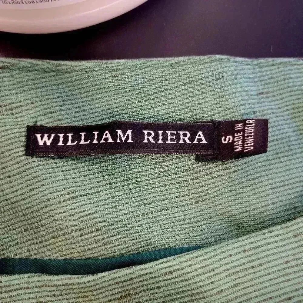 William Riera Women's Teal Viscose A-Line Lined Skirt NEW - Picture 8 of 8